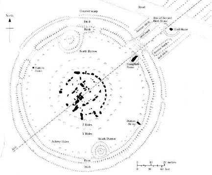 Detailed map of Stonehenge