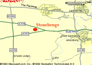 Map 4 of Stonehenge location